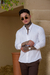 Camisaria OXN ML Gola Padre Slim Fit - Branca - comprar online