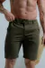 Bermuda OXN Sarja Alfaiataria Slim Verde Militar - Salvino Store