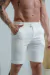 Bermuda OXN Sarja Alfaiataria Slim Off White - comprar online