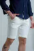 Bermuda OXN Sarja Alfaiataria Slim Off White