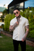 Imagem do Camisaria OXN MC Gola Padre Flamê Off White - Modelagem Slim