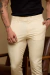 Calça OXN Alfaiataria Italiana Slim Veneza Fit Creme - comprar online