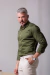 Camisa OXN ML Verde - Modelagem Slim
