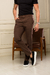 Calça OXN Alfaiataria Veneza Marrom - Skinny na internet