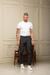 Calça OXN Alfaiataria Italiana Xadrez Grafitte Minimalista - Skinny - Salvino Store