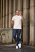 Camiseta OXN Gola Média Off White - comprar online