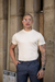 Camiseta OXN Gola Média Off White - loja online