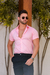 Camisaria OXN MC Rosa Chiclete Modelagem Slim - Salvino Store