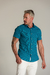 Camisaria OXN MC Xadrez Azul Royal Modelagem Slim