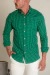 Camisa OXN ML Xadrez Verde - Modelagem Slim