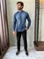 Camisa Zikani ML Gola Padre Jeans Slim Sujnho c/ Used Ref 80069 - Salvino Store