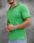 Camisa Polo Zip Off Slim Verde com Zíper - comprar online