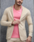 Blazer Zip Off Slim Fit Bege Ref 0436