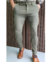 Calça Zikani / Zip O ff Sarja Alfaiataria L31 Super Skinny Verde Oliva Ref 0681
