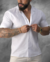 Camisa MC Zikani Resort Relaxed Linho Branca Ref 0600 - comprar online