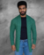 Cardigan Zip Off Tricot Verde Folha - comprar online