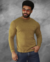 Blusa Slim Zip Off ML Gola Alta c/ Punho Verde Militar - comprar online