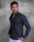 Camisa ML Zikani / Zip Off Marinho - Modelagem Slim Ref 0067 - comprar online