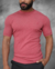 Camiseta Zip Off Gola Média Bordo / Marrom