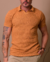 Polo OXN Old Money Gola V Tricot - Caramelo
