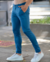 Calça Sarja Alfaiataria Zip Off Super Skinny Azul Celeste