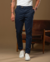 Calça OXN Alfaiataria Italiana Baly Slim Fit Azul Marinho