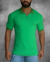 Camisa Polo Zip Off Slim Verde com Zíper