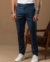 Calça OXN Alfaiataria Italiana Acetinada Slim Fit Marinho na internet