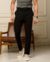 Calça OXN Alfaiataria Italiana Veneza Slim Fit Preta - Salvino Store