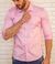 Camisa ML Zip Off / Zikani Rosa Bebê Acetinada - Modelagem Slim