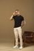 Camiseta OXN Slim Fit Texturizada Milano - Preta - comprar online