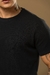 Camiseta OXN Slim Fit Texturizada Milano - Preta na internet