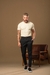 Calça OXN Alfaiataria Italiana Baly Com Regulagem Slim Fit Preta - loja online