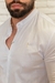 Imagem do Camisa Zip Off / Zikani ML Gola Padre Branca Acetinada - Modelagem Slim
