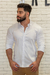Camisa ML Zip OFF / Zikani Branca Acetinada - modelagem Slim na internet