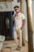 Camisaria OXN MC Gola Padre Linho Crú - Modelagem Slim - comprar online