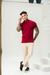 Camiseta OXN Gola Média Marsala na internet