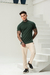 Camiseta OXN Gola Média Verde Escura - comprar online