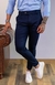 Imagem do Calça OXN Alfaiataria Sarja Skinny com Regulagem Azul Marinho