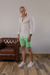 Bermuda OXN Linho Verde - Salvino Store