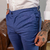 Calça OXN Alfaiataria Italiana Skinny Azul com Regulagem