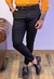 Calça OXN Alfaiataria Sarja Skinny Preta com Regulagem