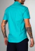 Camisa RedFeather Gola Padre Linho Turquesa - comprar online