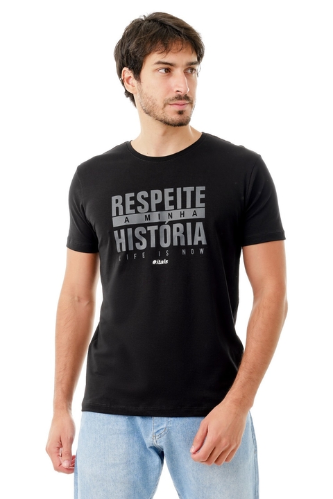 T-Shirt Itals Respeite Minha História Preta