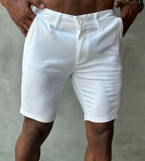 Bermuda Zip Off Skinny Alf Board Linho Natural