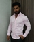 Camisa Zip Off ML Modelagem Slim Fit Acetinada - Rosa Bebê Ref 743 - Salvino Store