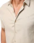 Camisa Zip Off MC Relaxed Linho Bege Ref 705 na internet