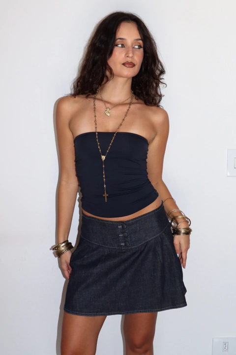 Saia Denim Pliegues • M/G