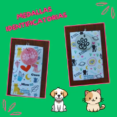 MEDALLAS IDENTIFICATORIAS PERROS Y GATOS