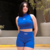 SHORT SHUI BIKER MALHA CLOUD AZUL - comprar online